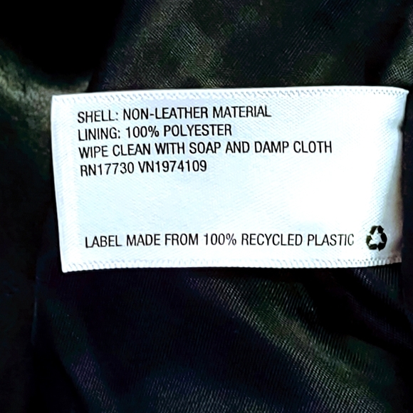 RETRO STYLE BLACK VEGAN LEATHER SNAP SIDE POCKETS WOMEN'S JACKET SIZE M - Picture 7 of 8